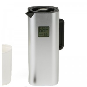 Mind Reader Double Wall Stainless Steel Thermal Temperature Display 4 Cup Coffee Carafe MNDR1594